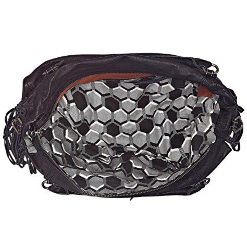 Liebeskind Berlin Kobe Blck Leather Fringe Satchel - Picture 3 of 8